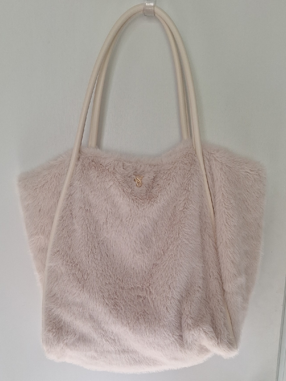Victorias Secret Faux Fur and Leather Tote NWOT